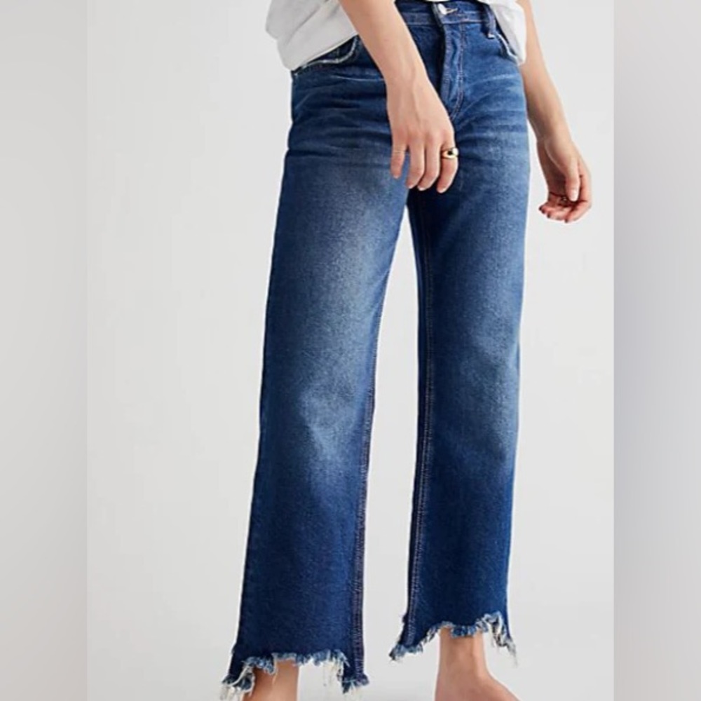 Free people MAGGIE MID-RISE STRAIGHT-LEG JEANS